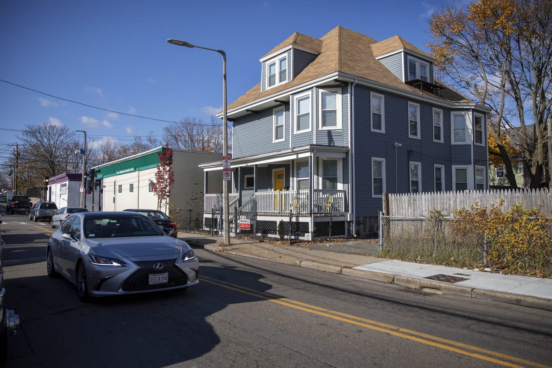 Cecelia Dixon's new home on Harvard Street in Dorchester. (Robin Lubbock/WBUR)