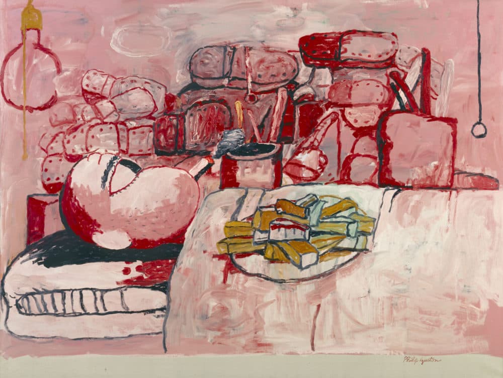 Philip Guston, "Painting, Smoking, Eating," 1973. (Courtesy Museum of Fine Arts, Boston)