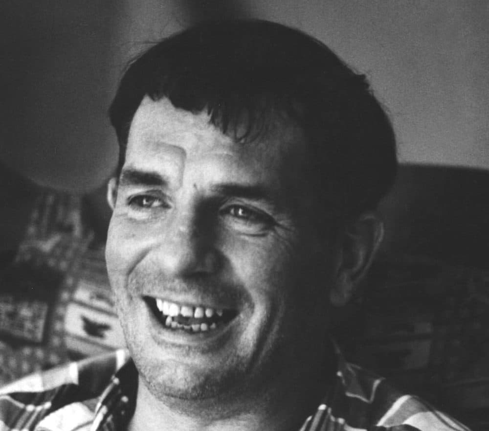 In this 1967 file photo, author Jack Kerouac laughs during a visit to the home of a friend in Lowell, Mass. Stanley Twardowicz/AP)
