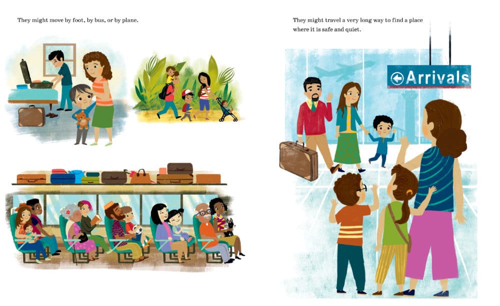 A page from Miry Whitehill's "Our World Is A Family: A Book About Being A Good Neighbor." (Illustrations by Nomar Perez)