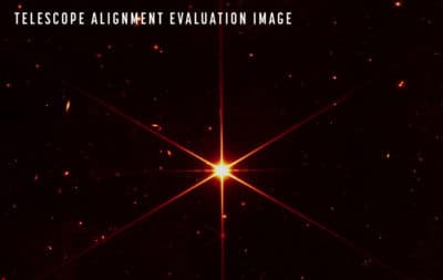 A star captured by the James Webb Telescope. (Credit: NASA/STScI)