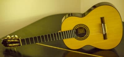 Since you play the classical guitar with your fingers instead of a pick, composer Eric Shimelonis has to be careful not to break any nails! (courtesy of Eric Shimelonis)
