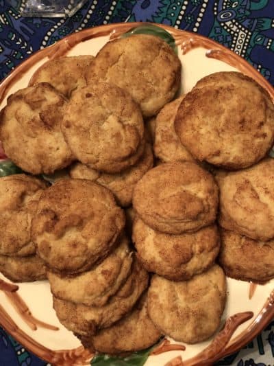 Vegan snickerdoodle cookies. (Deborah Becker/WBUR)
