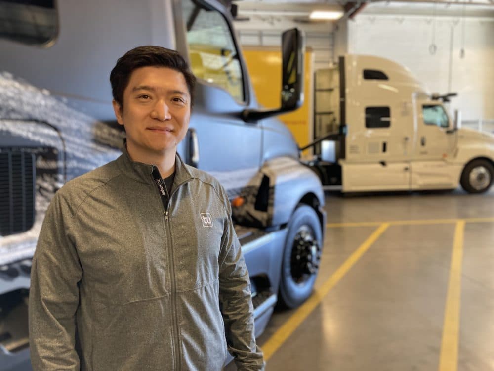 Cheng Lu was CEO of TuSimple before recently stepping into an advisory role. (Peter O'Dowd/Here & Now)