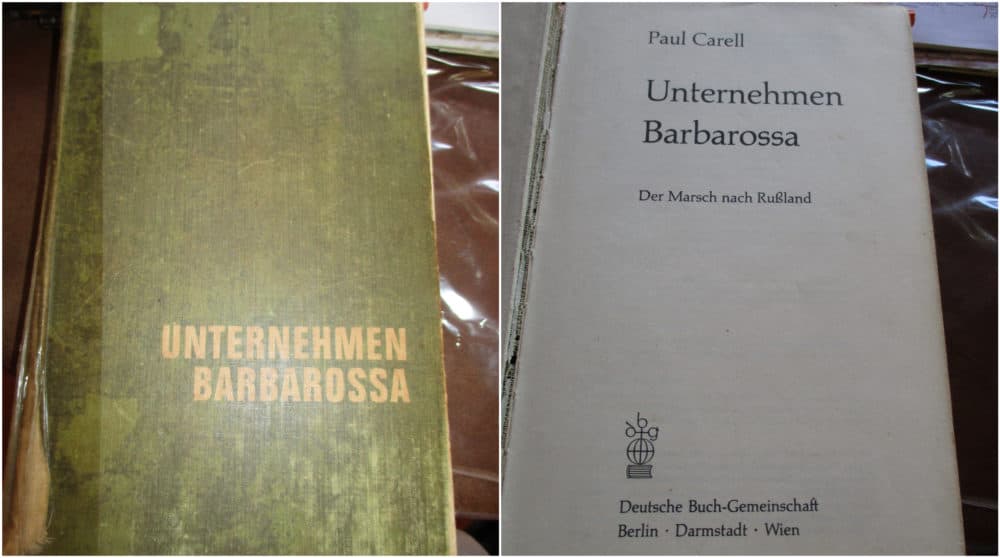 The author's grandfather's copy of "Unternehmen Barbarossa." (Courtesy Julie Lindahl)