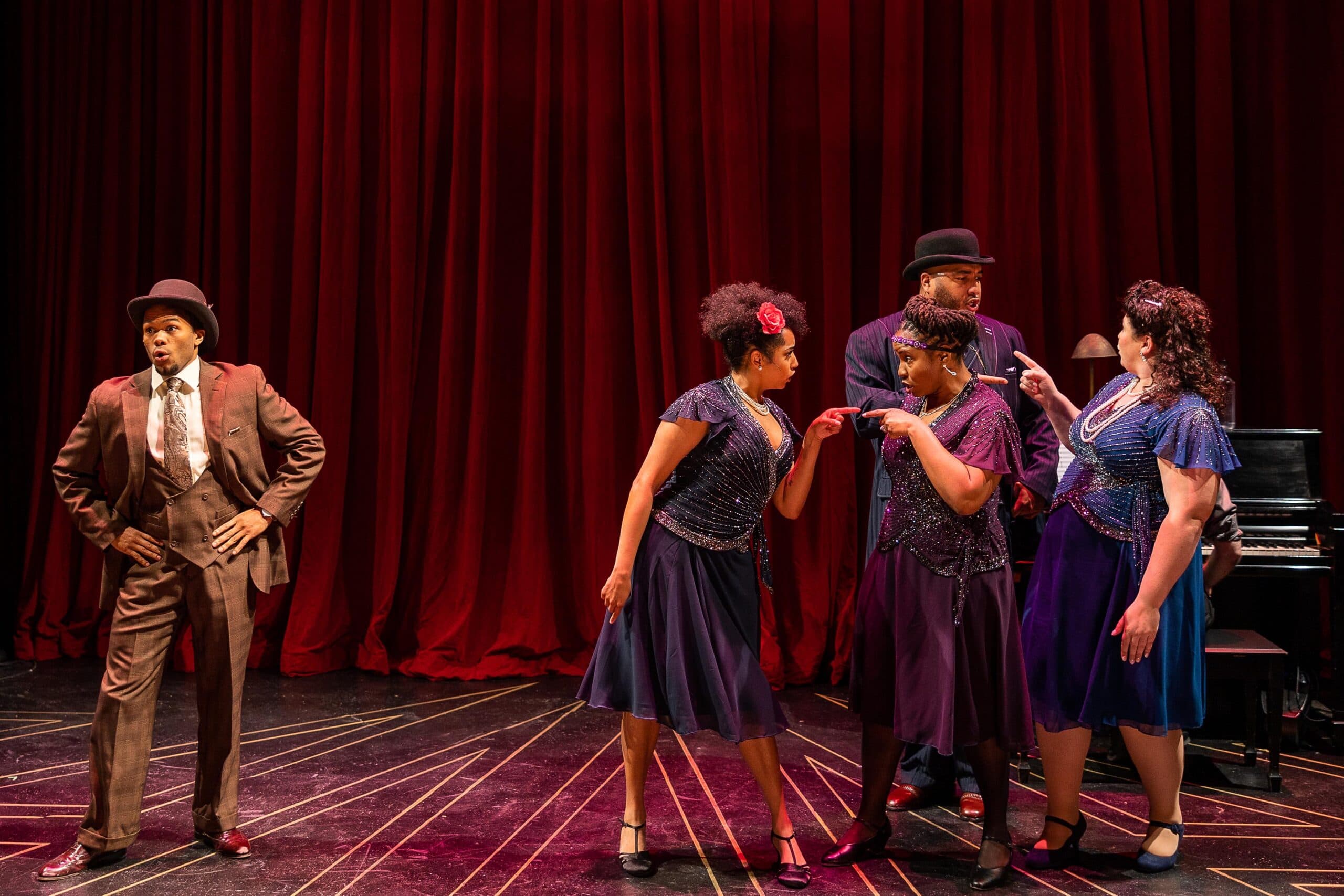 Left to right: Jackson Jirard, Christina Jones, Lovely Hoffman, Anthony Pires Jr. and Sheree Marcelle in "Ain't Misbehavin' - The Fats Waller Musical." (Courtesy Nile Scott Studios)