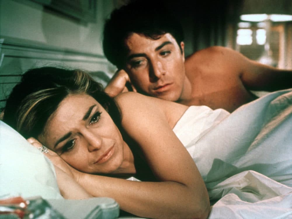 Anne Bancroft and Dustin Hoffman in "The Graduate" (1967). (Courtesy Embassy Pictures Corporation/Photofest)
