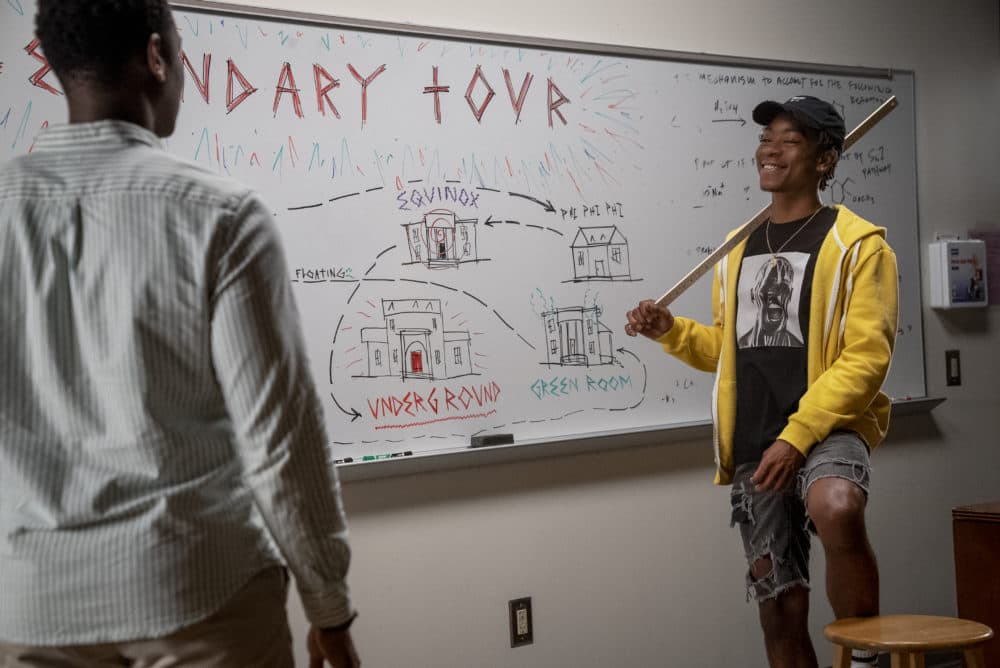 RJ Cyler and Donald Elise Watkins in "Emergency." (Courtesy Amazon Studios)
