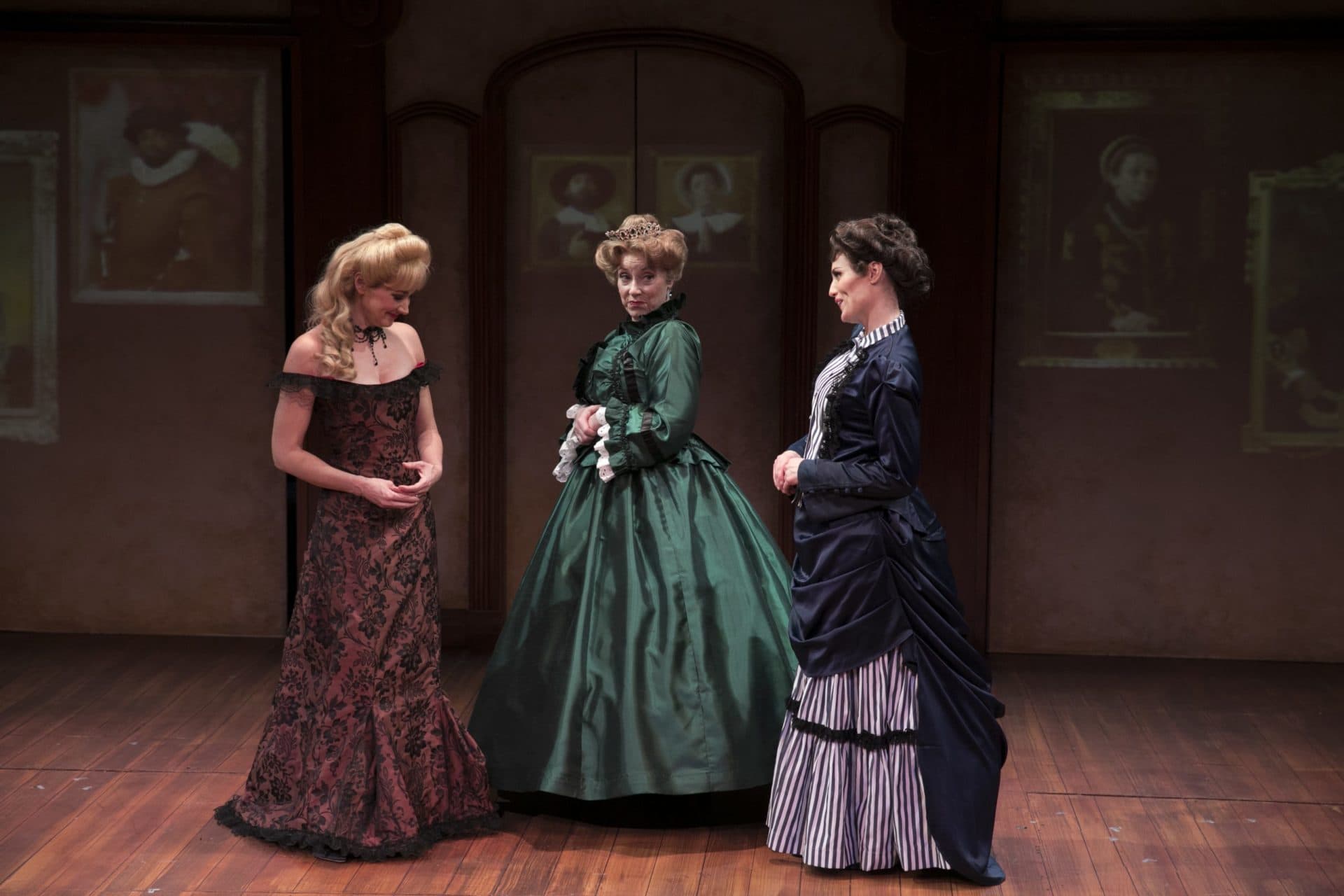 Aimee Doherty, Leigh Barrett and Jennifer Ellis in "A Gentleman's Guide to Love and Murder." (Courtesy Mark S. Howard)