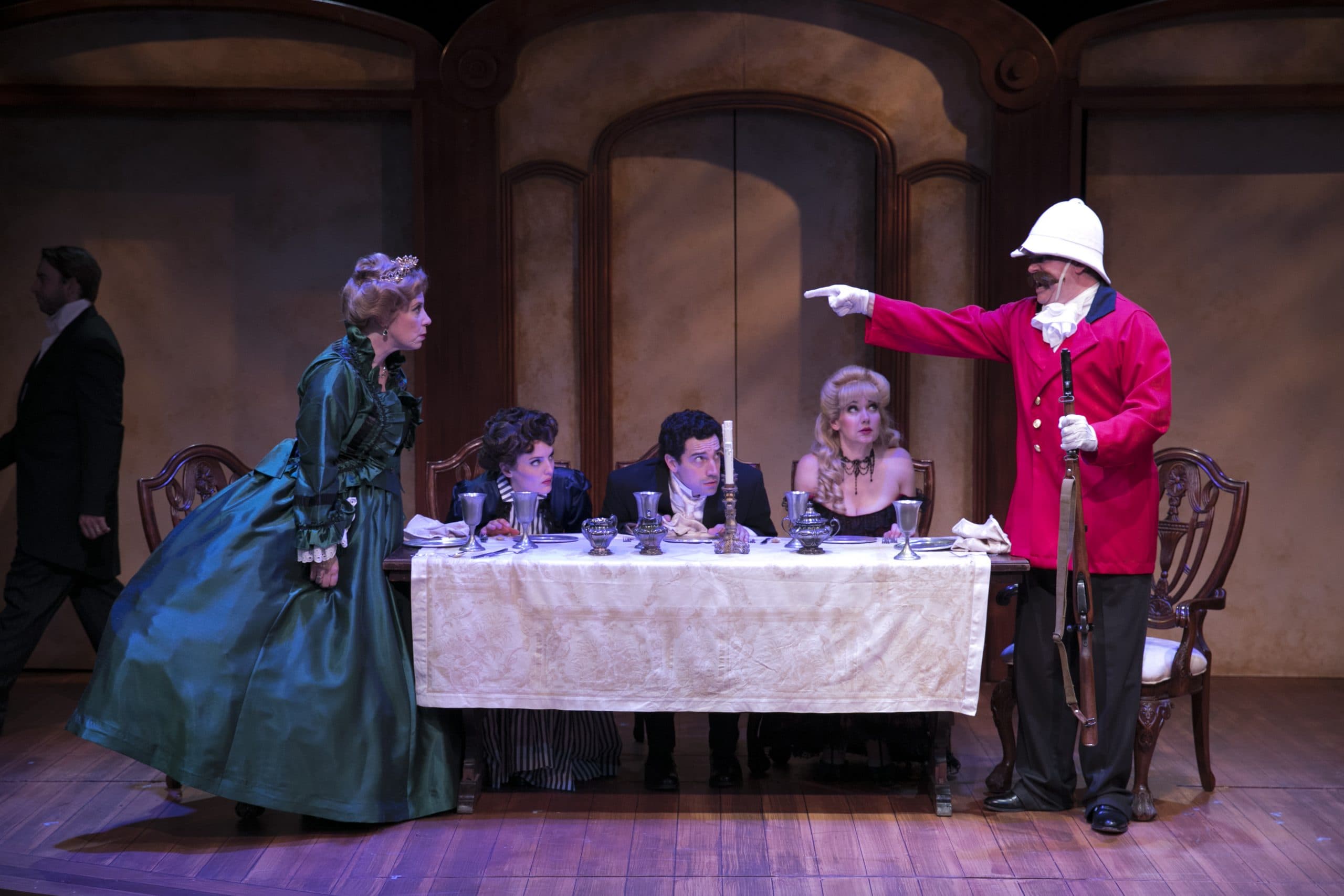 The cast of "A Gentleman's Guide to Love and Murder." Leigh Barrett, Jennifer Ellis, Jared Troilo, Aimee Doherty and Neil A. Casey. (Courtesy Mark S. Howard)