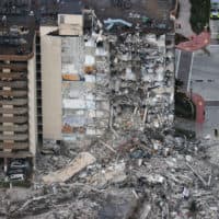 The partial collapse of the 12-story Champlain Towers South condo building on June 24, 2021 in Surfside, Florida. (Joe Raedle/Getty Images)