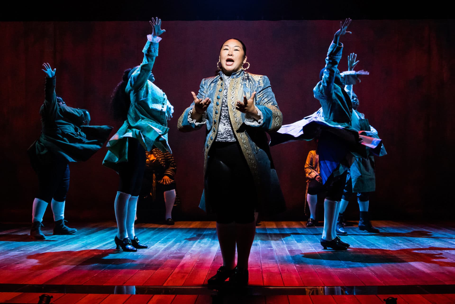 Sara Porkalob in &quot;1776&quot; at the American Repertory Theater. (Courtesy Evan Zimmerman for Murphy Made)