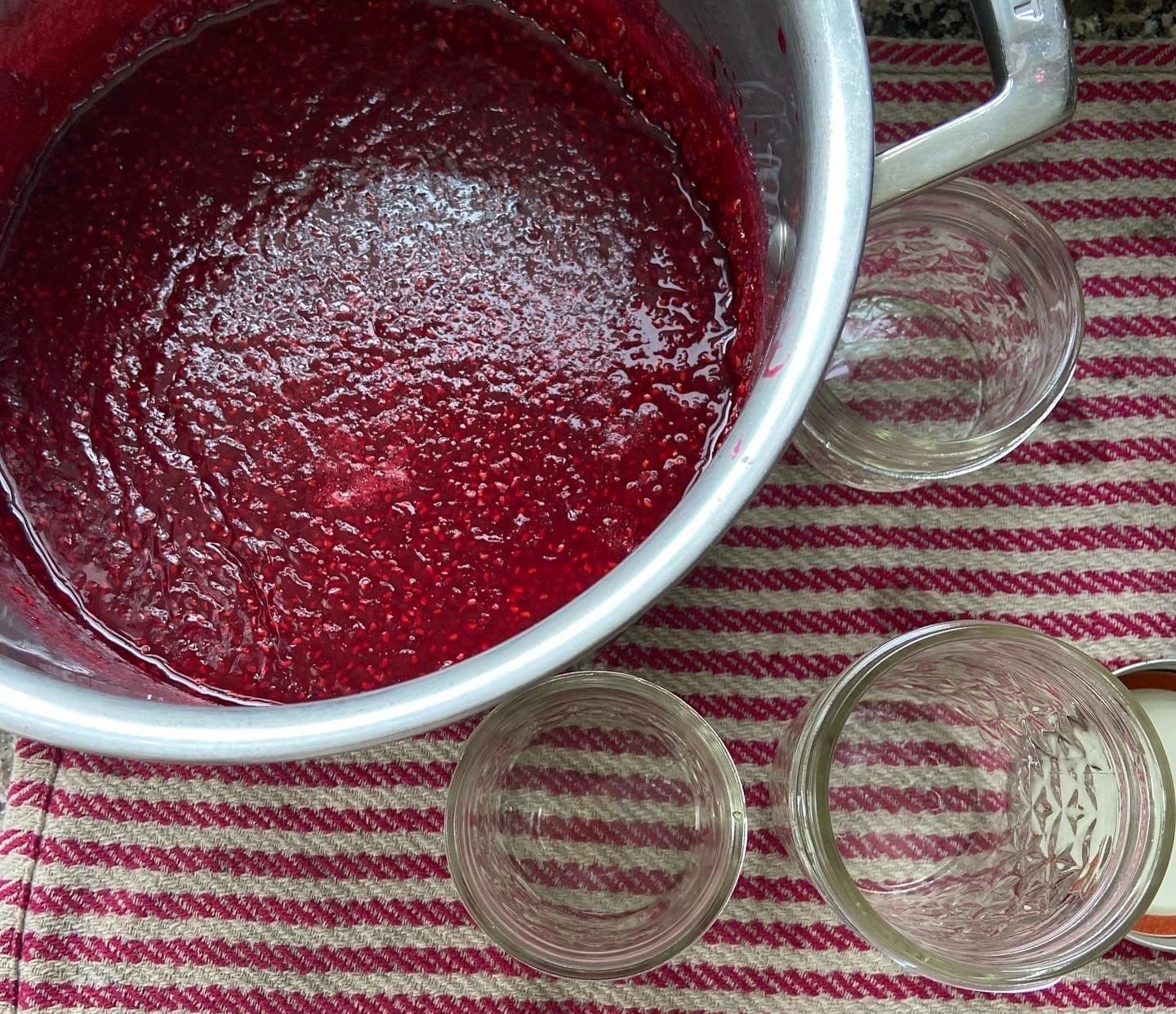 Simple raspberry jam with lemon. (Kathy Gunst/Here &amp; Now)
